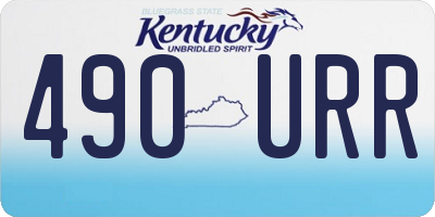KY license plate 490URR
