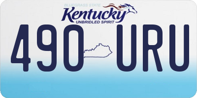 KY license plate 490URU