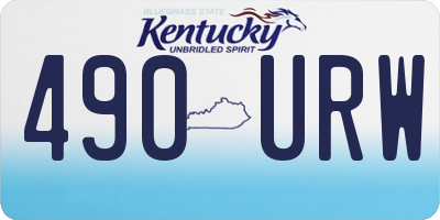 KY license plate 490URW