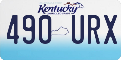 KY license plate 490URX