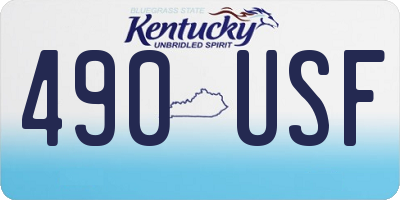 KY license plate 490USF