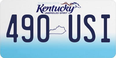 KY license plate 490USI