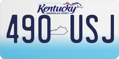 KY license plate 490USJ