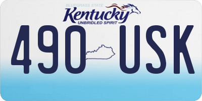 KY license plate 490USK