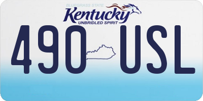 KY license plate 490USL
