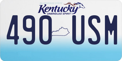 KY license plate 490USM