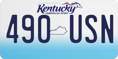 KY license plate 490USN