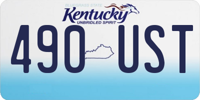 KY license plate 490UST