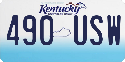 KY license plate 490USW