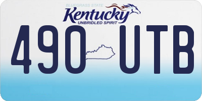 KY license plate 490UTB