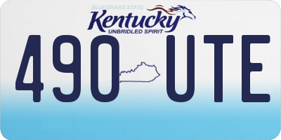 KY license plate 490UTE