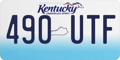KY license plate 490UTF