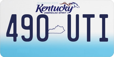 KY license plate 490UTI