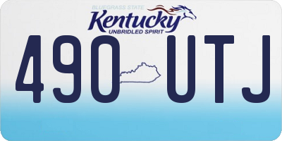 KY license plate 490UTJ