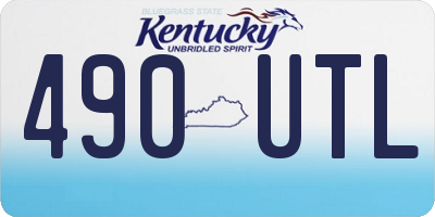 KY license plate 490UTL