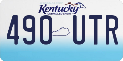 KY license plate 490UTR