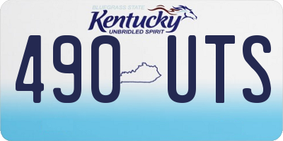 KY license plate 490UTS