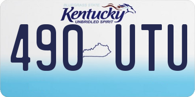 KY license plate 490UTU