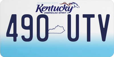 KY license plate 490UTV