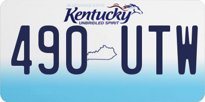 KY license plate 490UTW