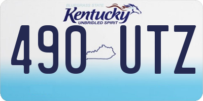 KY license plate 490UTZ