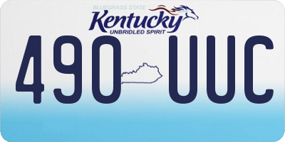 KY license plate 490UUC