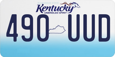 KY license plate 490UUD