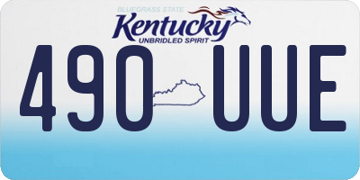 KY license plate 490UUE
