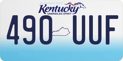 KY license plate 490UUF