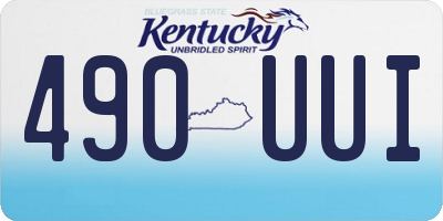 KY license plate 490UUI