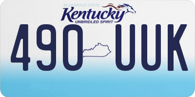 KY license plate 490UUK