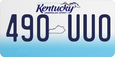 KY license plate 490UUO