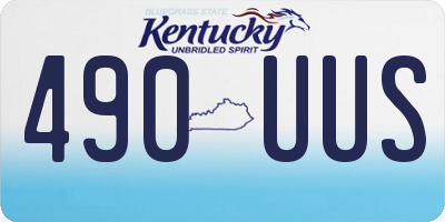 KY license plate 490UUS