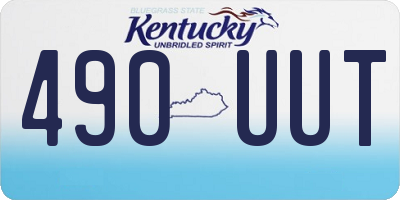 KY license plate 490UUT