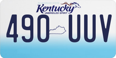 KY license plate 490UUV