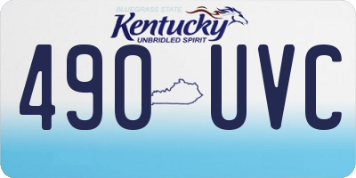KY license plate 490UVC