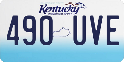 KY license plate 490UVE