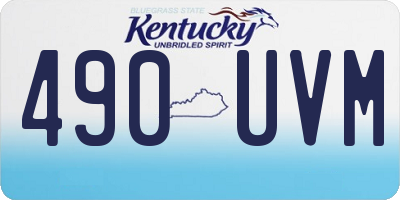KY license plate 490UVM