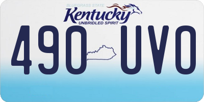 KY license plate 490UVO