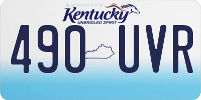KY license plate 490UVR