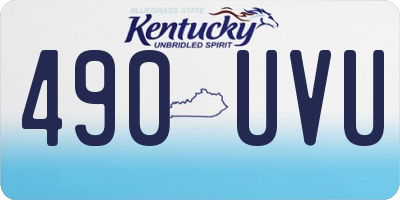KY license plate 490UVU