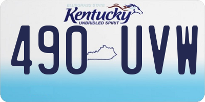 KY license plate 490UVW