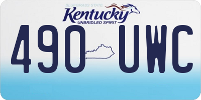KY license plate 490UWC