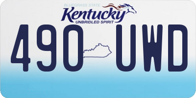 KY license plate 490UWD