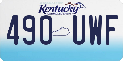 KY license plate 490UWF