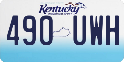 KY license plate 490UWH