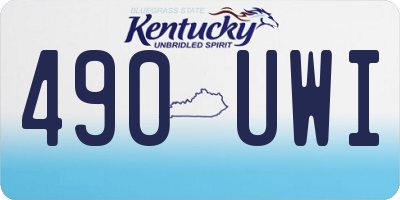 KY license plate 490UWI