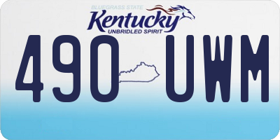 KY license plate 490UWM