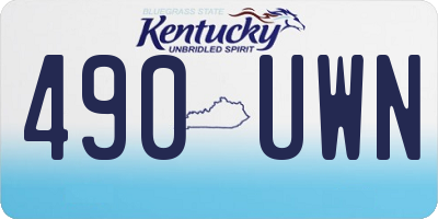 KY license plate 490UWN