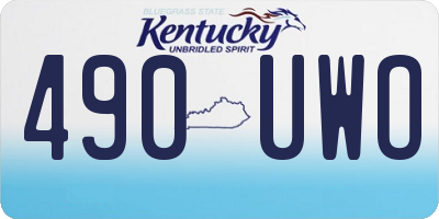 KY license plate 490UWO